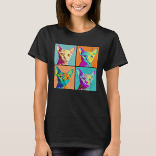 Devon Rex Pop Illustration Colorful Animal Women T-Shirt