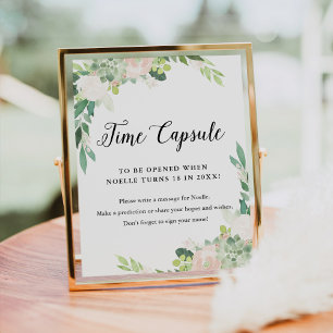 DEVON Time Capsule Baby Shower Sign