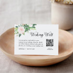 DEVON Wishing Well, Honeymoon Fund QR Code Card<br><div class="desc">The Devon Collection is a stunning set of designs that perfectly captures the beauty of nature in its delicate watercolor succulents, foliage and blush florals. The soft and delicate hues of green and blush add a gentle and romantic ambiance, while the intricate details of the watercolor florals and greenery provide...</div>