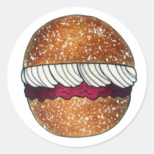 Devonshire Split British Pastry Pastries UK Baking Classic Round Sticker