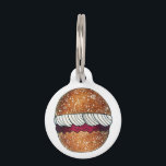 Devonshire Split British Pastry Pastries UK Baking Pet ID Tag<br><div class="desc">Design features an original marker illustration of a Devonshire split (a.k.a. a "Cornish split") a classic British pastry made with bun dough, split, filled with jam and cream, and finished with a dusting of icing sugar. Ideal for a classic cream tea! This British baking design is also available on other...</div>