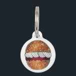 Devonshire Split British Pastry Pastries UK Baking Pet ID Tag<br><div class="desc">Design features an original marker illustration of a Devonshire split (a.k.a. a "Cornish split") a classic British pastry made with bun dough, split, filled with jam and cream, and finished with a dusting of icing sugar. Ideal for a classic cream tea! This British baking design is also available on other...</div>