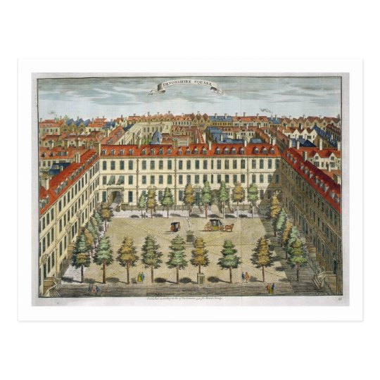 Devonshire Square, for 'Stow's Survey of London', Postcard