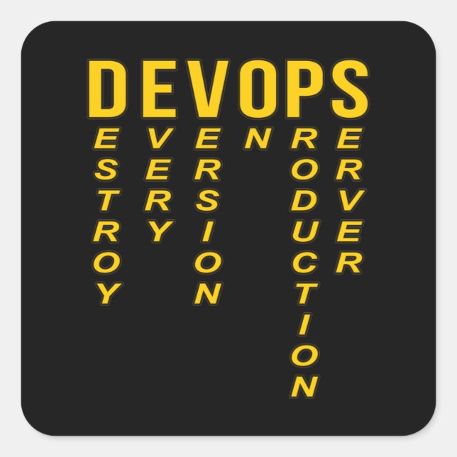 Devops Definition Technical Computer IT Programmer Square Sticker (Front)