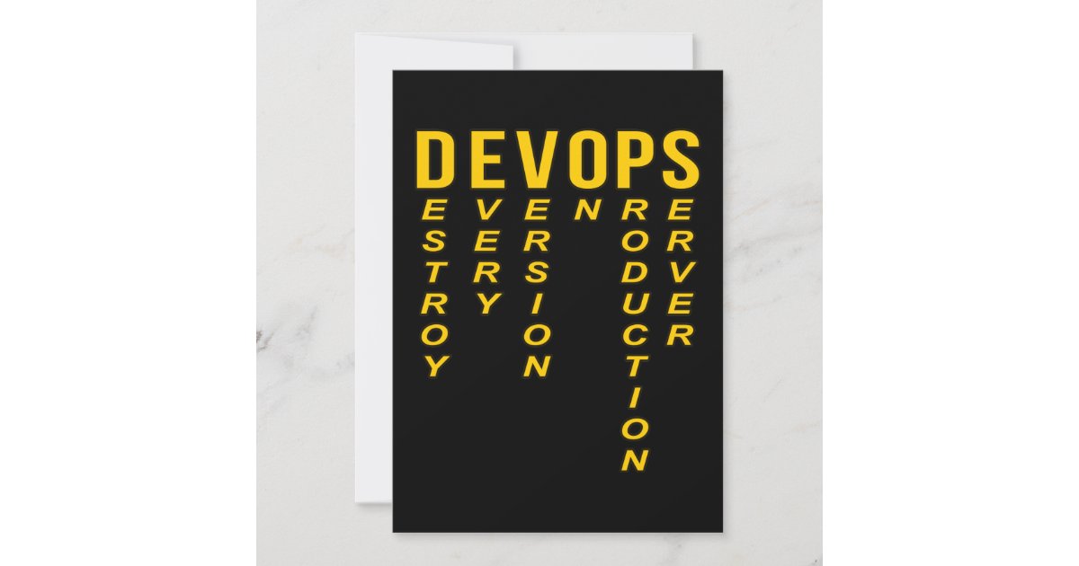 Devops Definition Technical Computer IT Programmer Thank You Card | Zazzle