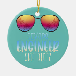 DevOps Engineer Off Duty Funny Summer Vacation Ceramic Ornament
