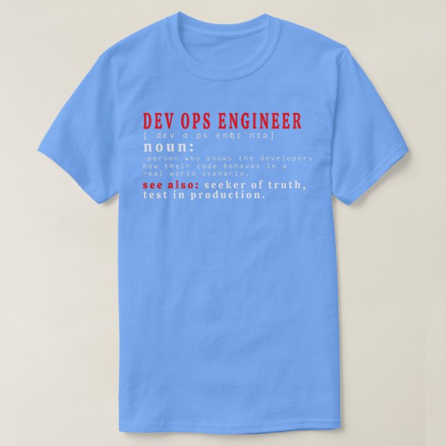 DevOps funny Dictonary Entry how code behaves   1  T-Shirt (Design Front)