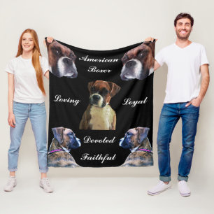 DEVOTED BOXER DOG fleece Blanket