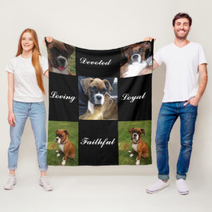 DEVOTED BOXER DOG fleece Blanket