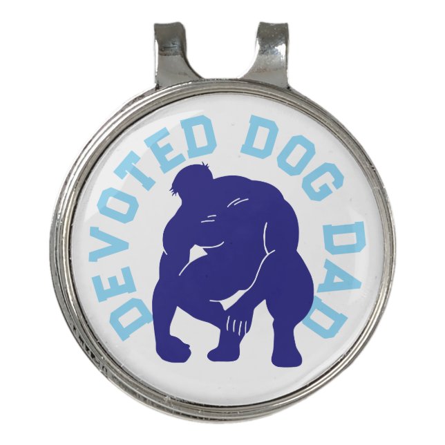 Devoted Dog Dad Sexy Poop Scooper   Golf Hat Clip (Front)