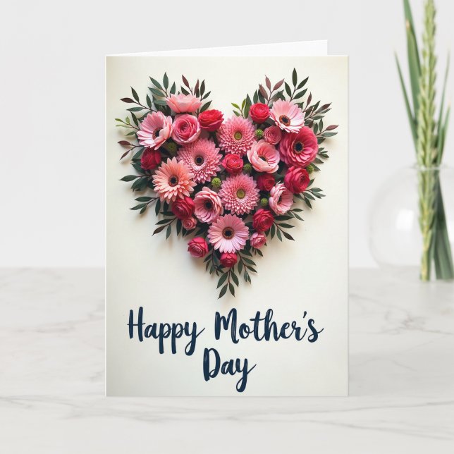 Devoted Floral Heart Card (Front)