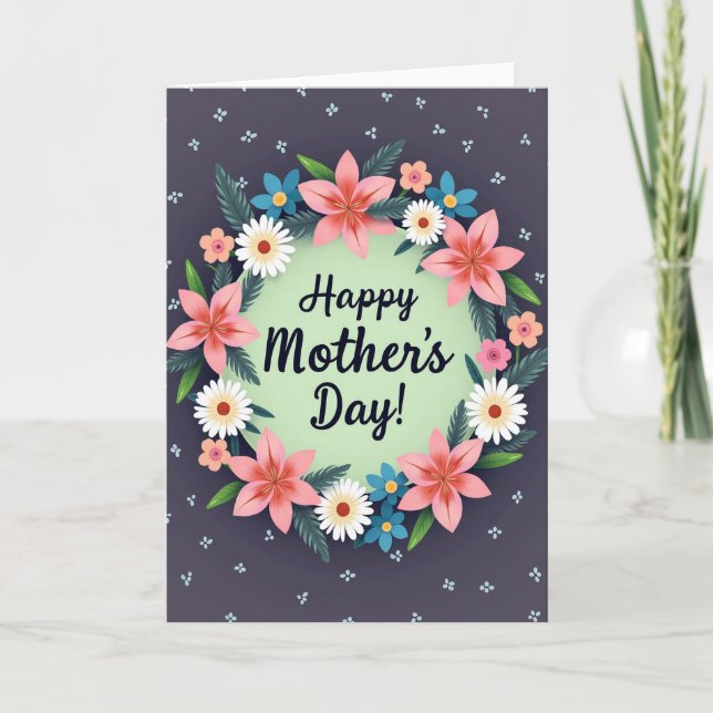 Devoted Mothers Day Floral Card (Front)