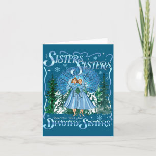 Devoted Sisters Merry Christmas White Xmas Pajamas Card
