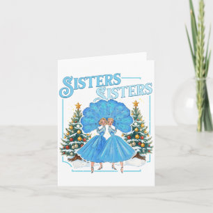 Devoted Sisters White Xmas Merry Christmas Snowfla Card