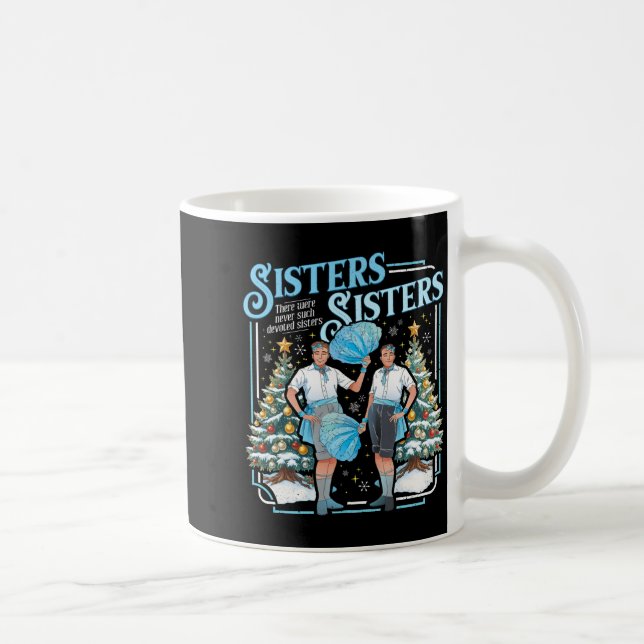 Devoted Sisters White Xmas Merry Christmas Snowfla Coffee Mug (Right)