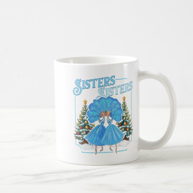 Devoted Sisters White Xmas Merry Christmas Snowfla Coffee Mug (Right)