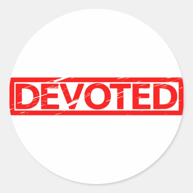 Devoted Stamp Classic Round Sticker (Front)