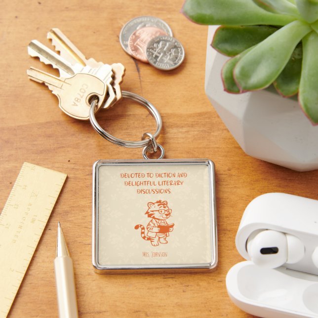 Devoted To Diction Delightful Literary Discussions Keychain (Desk)