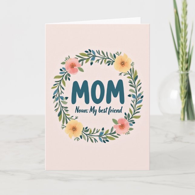 Devoted Tribute Floral Card (Front)