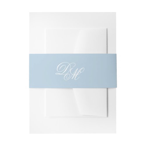 Devoted Wedding Set in Omphalodes Blue Invitation Belly Band