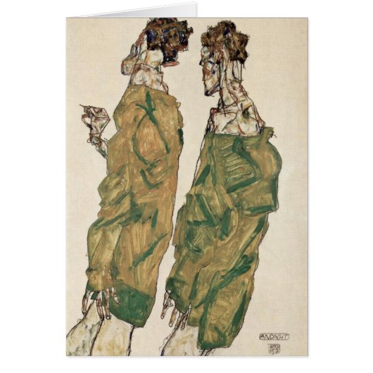 Devotion By Egon Schiele Cards (Front)