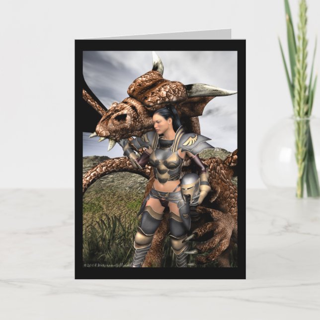 Devotion Dragon Rider Greeting Card (Front)