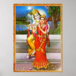 Devotion to Radha Krishna Poster<br><div class="desc">Paper Type: Value Poster Paper (Matte) Your walls are a reflection of you. Give them personality with your favorite quotes, art or designs on posters printed by Zazzle! Choose from up to 5 unique paper types and several sizes to create art that’s a perfect representation of you. 45 lb., 7.5...</div>