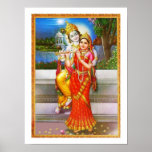 Devotion to Radha Krishna Poster<br><div class="desc">Paper Type: Value Poster Paper (Matte) Your walls are a reflection of you. Give them personality with your favorite quotes, art or designs on posters printed by Zazzle! Choose from up to 5 unique paper types and several sizes to create art that’s a perfect representation of you. 45 lb., 7.5...</div>