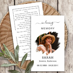 Devotional Memorial Prayer Card with Photo