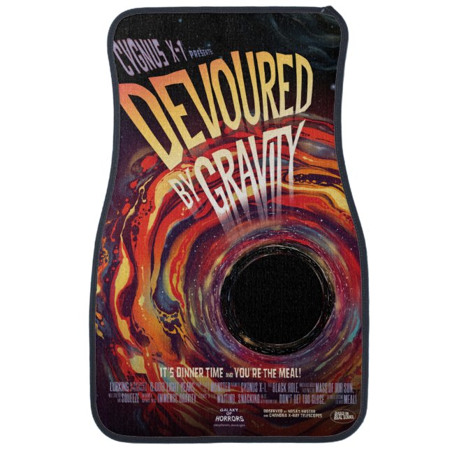 Devoured By Gravity Halloween Hole Black Horror Car Floor Mat (Front)
