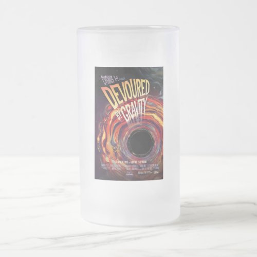 Devoured By Gravity Halloween Hole Black Horror Frosted Glass Beer Mug