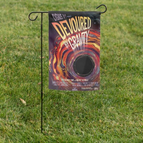 Devoured By Gravity Halloween Hole Black Horror Garden Flag