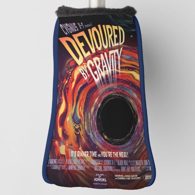 Devoured By Gravity Halloween Hole Black Horror Golf Head Cover (Rotate 90)