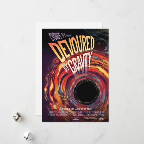 Devoured By Gravity Halloween Hole Black Horror Holiday Card