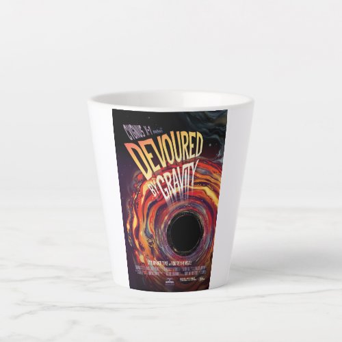 Devoured By Gravity Halloween Hole Black Horror Latte Mug
