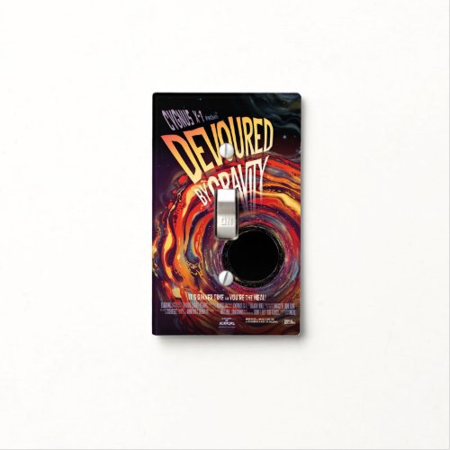 Devoured By Gravity Halloween Hole Black Horror Light Switch Cover