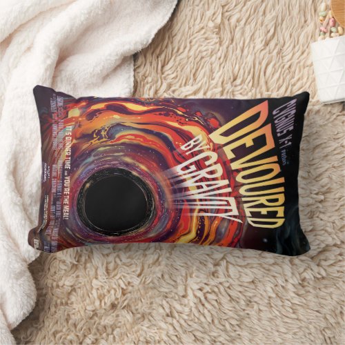 Devoured By Gravity Halloween Hole Black Horror Lumbar Pillow