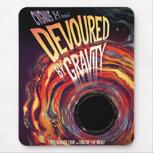 Devoured By Gravity Halloween Hole Black Horror Mouse Pad