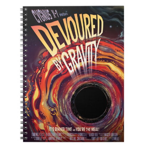 Devoured By Gravity Halloween Hole Black Horror Notebook