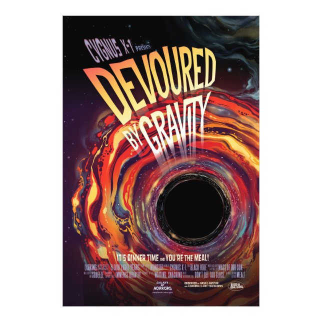 Devoured By Gravity Halloween Hole Black Horror Photo Print (Front)