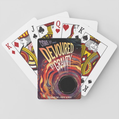 Devoured By Gravity Halloween Hole Black Horror Playing Cards