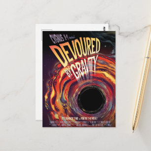 Devoured By Gravity Halloween Hole Black Horror Postcard