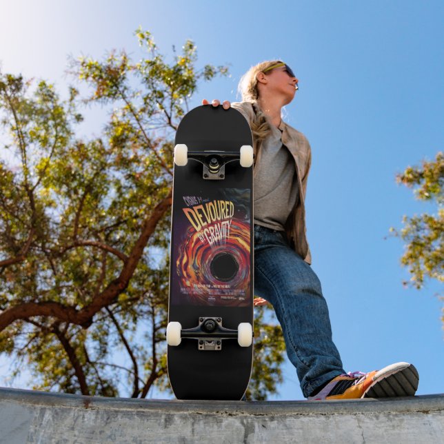 Devoured By Gravity Halloween Hole Black Horror Skateboard (Outdoor 1)