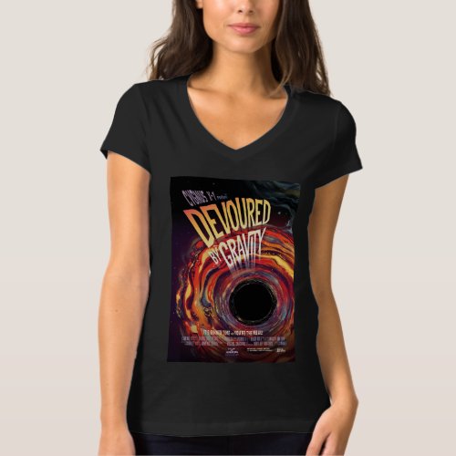 Devoured By Gravity Halloween Hole Black Horror T_Shirt