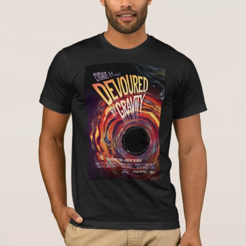 Devoured By Gravity Halloween Hole Black Horror T_Shirt