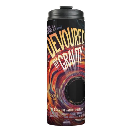 Devoured By Gravity Halloween Hole Black Horror Thermal Tumbler