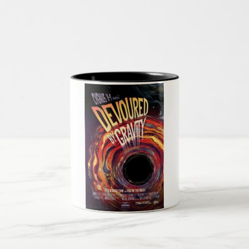 Devoured By Gravity Halloween Hole Black Horror Two_Tone Coffee Mug