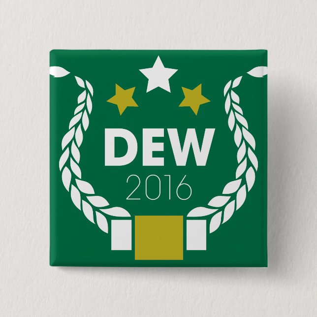 Dew 2016 square button (Front)