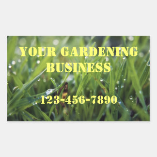 Dew Drop Grass Gardening Business Stickers
