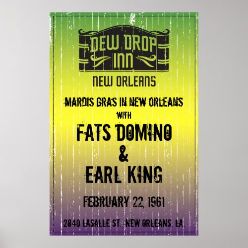 Dew Drop Inn New Orleans Show Poster